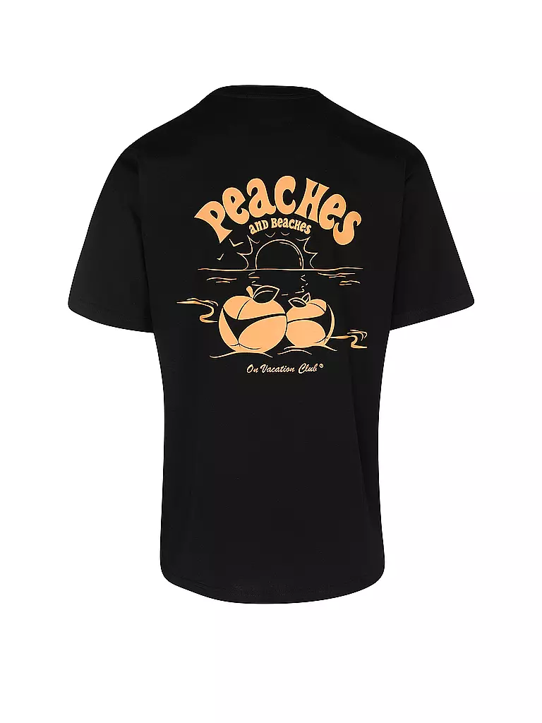 ON VACATION | T-Shirt PEACHES & BEACHES  | schwarz