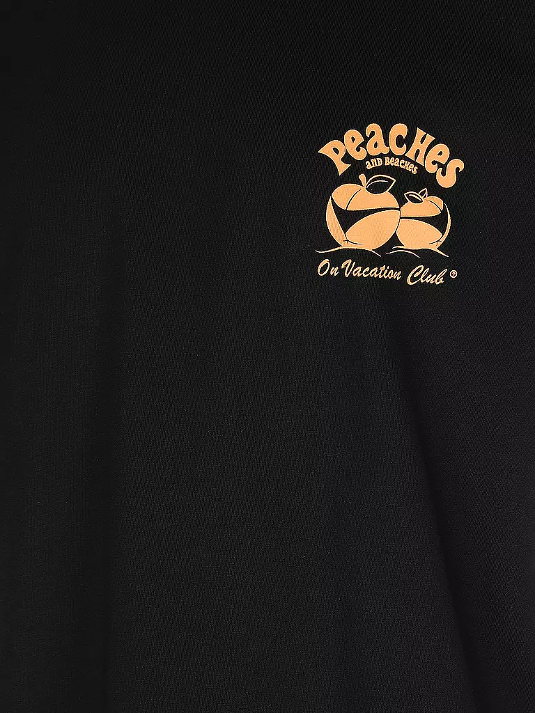 ON VACATION | T-Shirt PEACHES & BEACHES  | schwarz