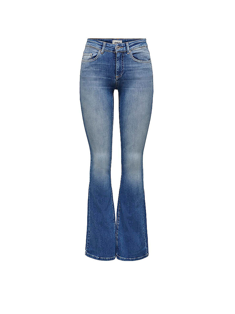 ONLY Damen Onlblush Life Mid Flared Bb Rea1319 Noos Jeans, Medium Blue Denim, XS 32L EU