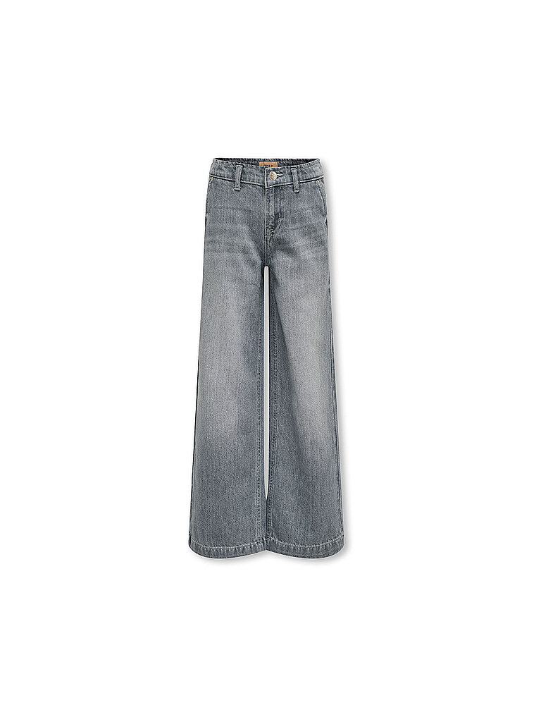 ONLY Mädchen Jeans Wide Fit KOGCOMET grau | 140