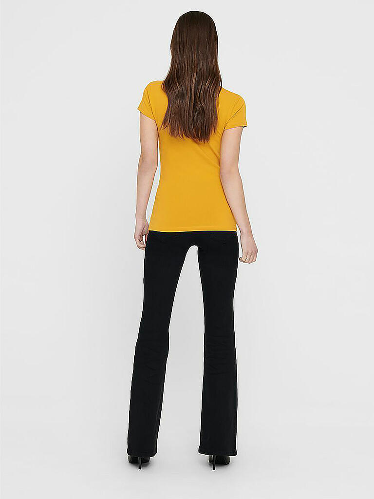 ONLY | Basic T Shirt ONLLIVE LIVE LIFE | gelb