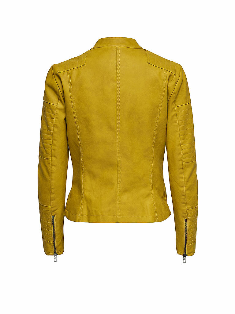 ONLY | Bikerjacke Lederoptik "ONLAVA" | gelb