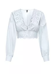 ONLY | Bluse Cropped Fit ONLLOU | weiss
