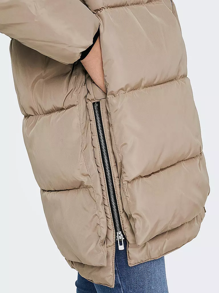 ONLY | Daunensteppmantel ONLNORA LONG PUFFER COAT  | beige