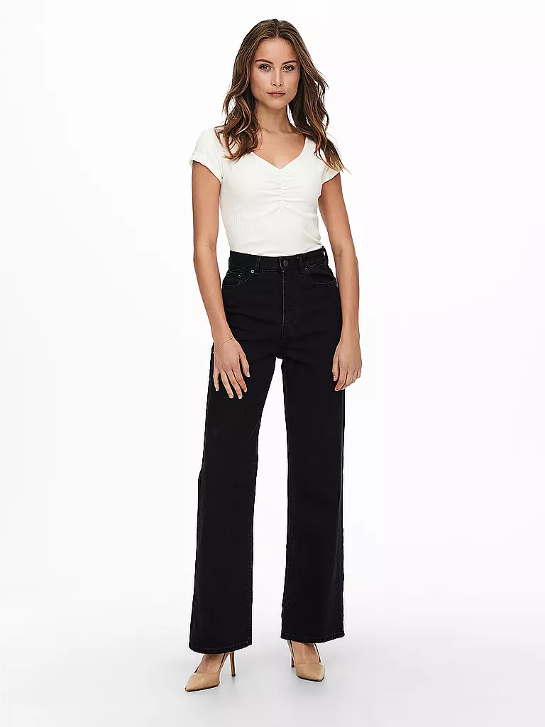 ONLY | Highwaist Jeans Wide Leg ONLCAMILLE  | schwarz