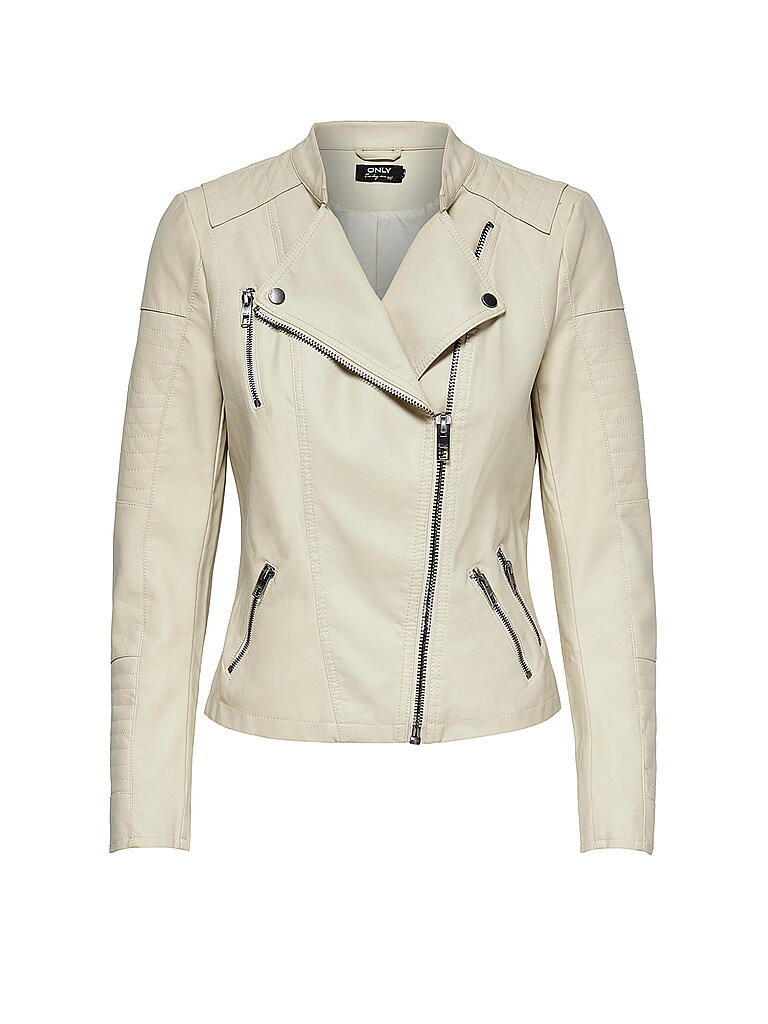 Only Jacke In Lederoptik Onlava Grau 34