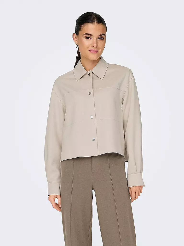 ONLY | Jacke in Lederoptik ONLJOLINE | beige