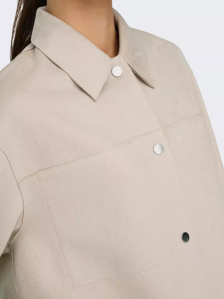 ONLY | Jacke in Lederoptik ONLJOLINE | beige