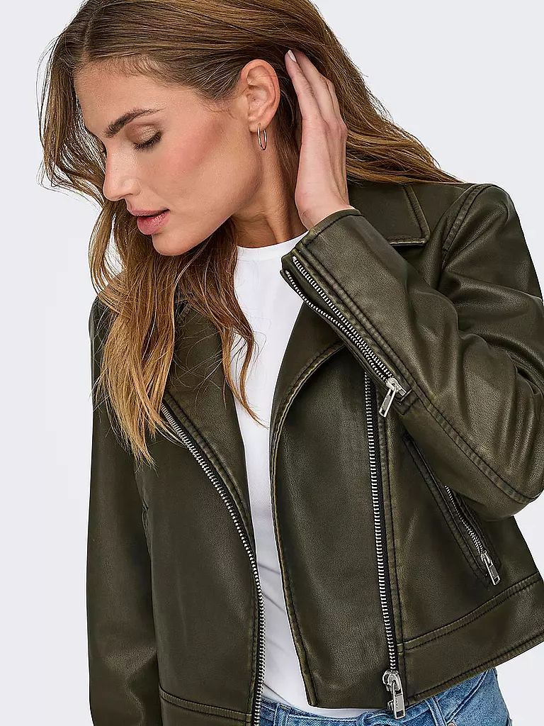 ONLY | Jacke in Lederoptik ONLRIA | schwarz