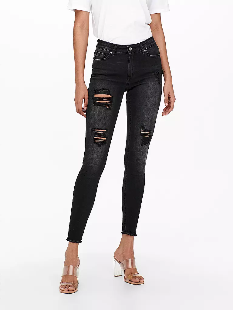 ONLY | Jeans Skinny Fit 7/8 ONLBLUSH  | schwarz