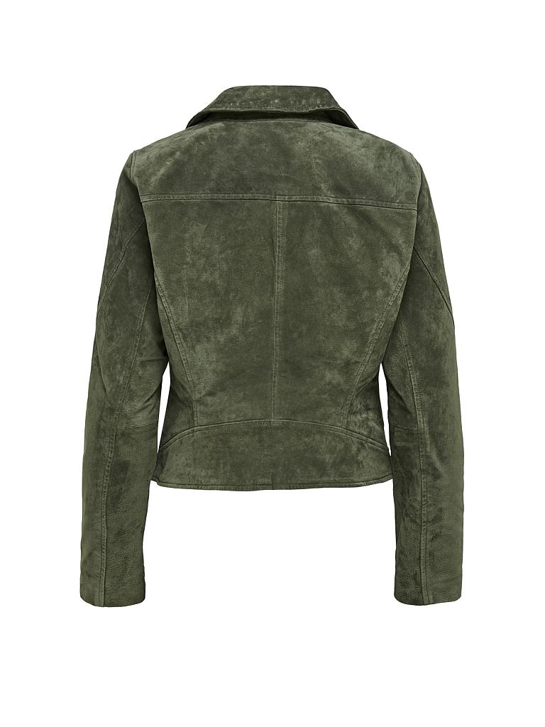ONLY | Lederjacke "ONLRILEY SUEDE" | olive