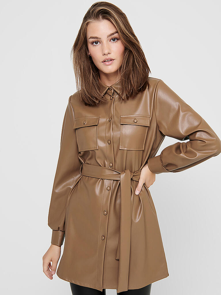 ONLY | Lederkleid ONLRUMA | beige