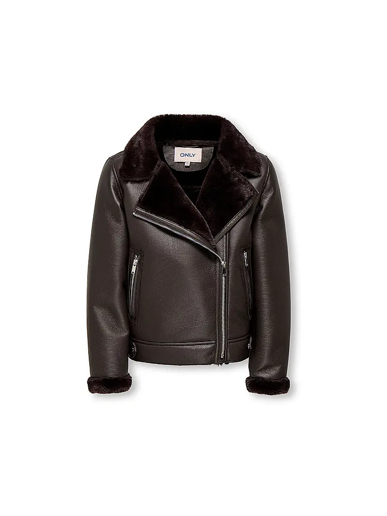 ONLY | Mädchen Jacke in Lederoptik KOGSTARRY | braun