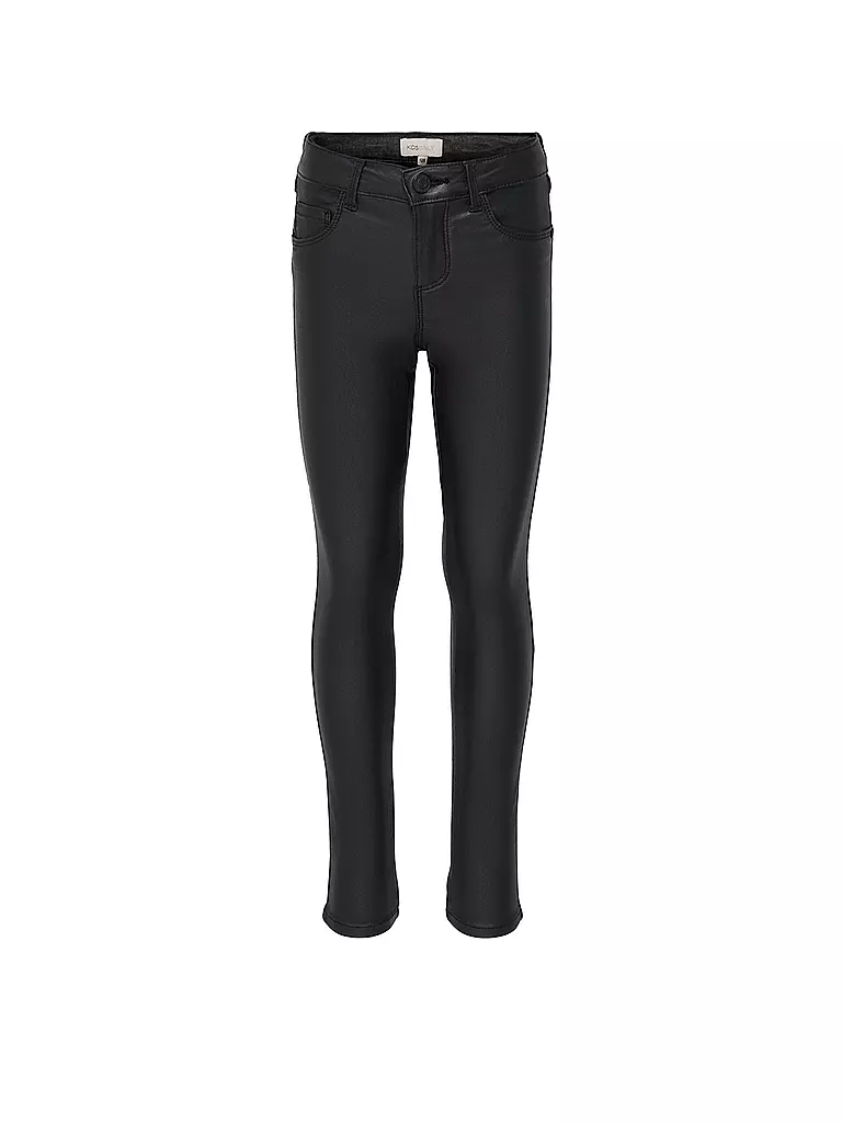 ONLY | Mädchen Jeans in Lederoptik Slim Fit KONROYAL  | schwarz