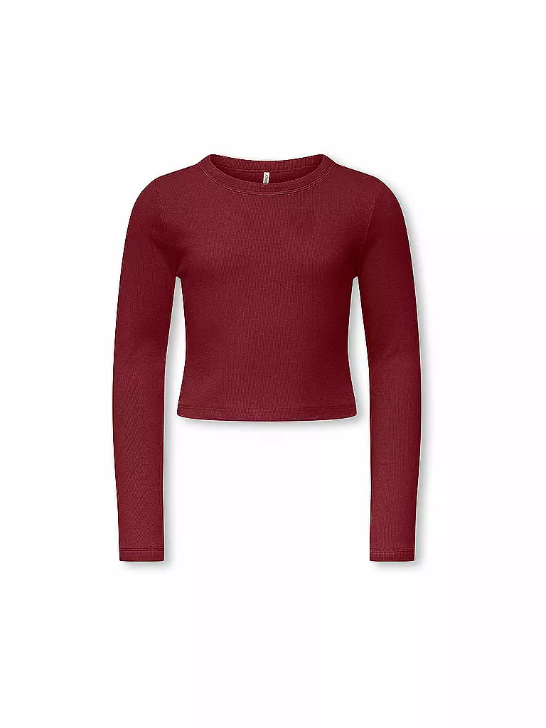 ONLY | Mädchen Langarmshirt KOGBINA | dunkelrot