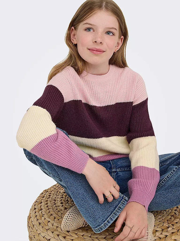 ONLY | Mädchen Pullover KMGSANDY | dunkelrot
