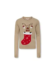 ONLY | Mädchen Pullover KOGXMAS | beige