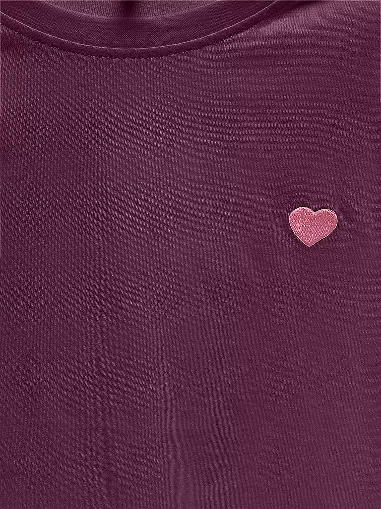 ONLY | Mädchen T-Shirt KOGMAIKEN LIFE CROPHEART  | dunkelrot
