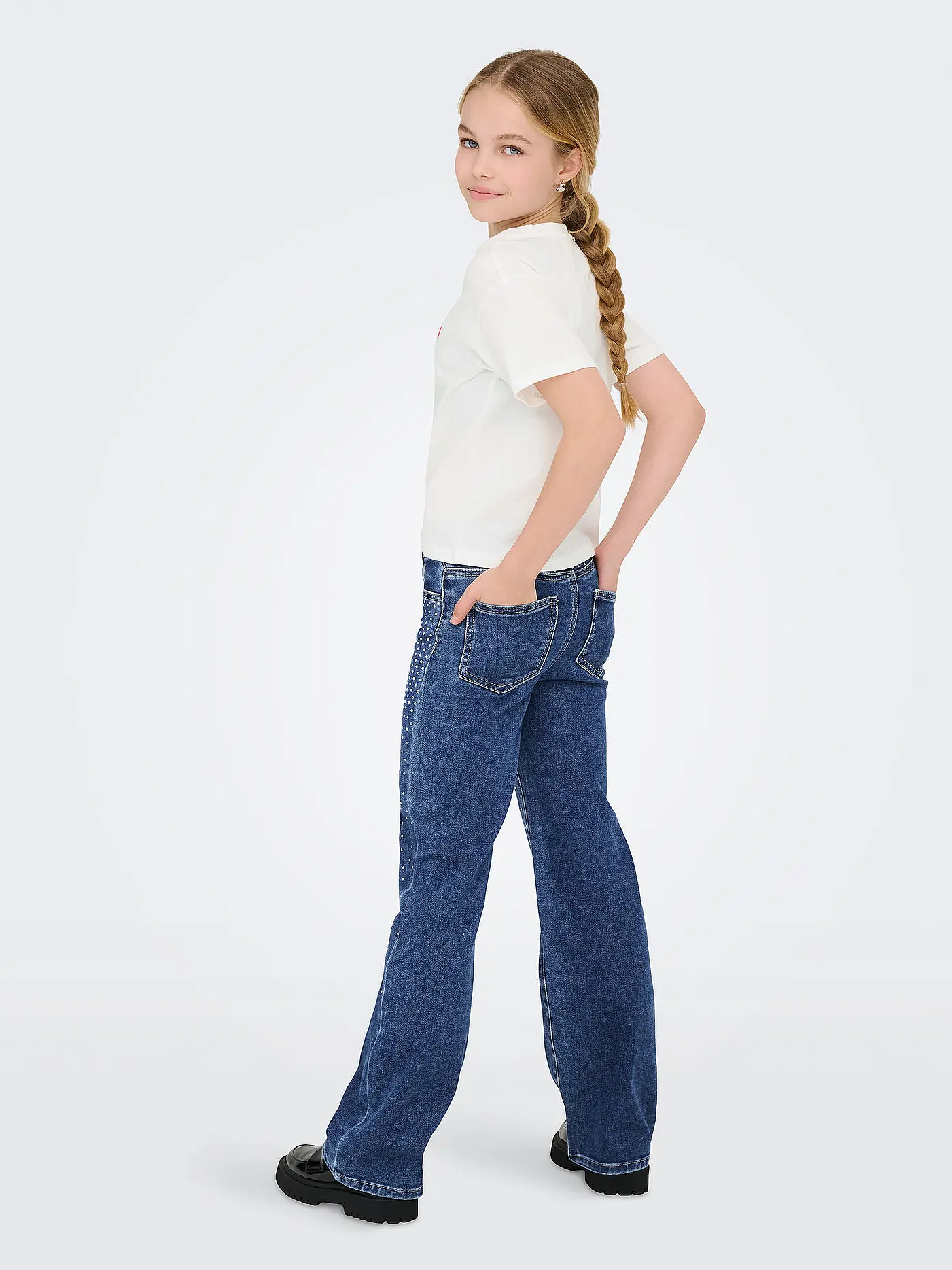 ONLY | Mädchen T-Shirt KOGMAIKEN LIFE CROPHEART | weiss