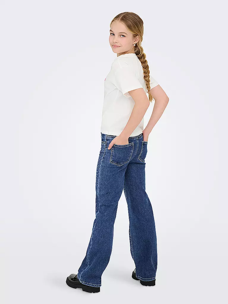 ONLY | Mädchen T-Shirt KOGMAIKEN LIFE CROPHEART | weiss