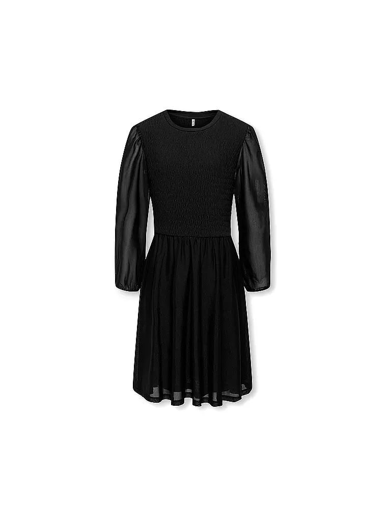 Mädchen Mit Schwarzen Haaren Und Weißem Kleid ONLY Mädchen Kleid KOGALEXA schwarz