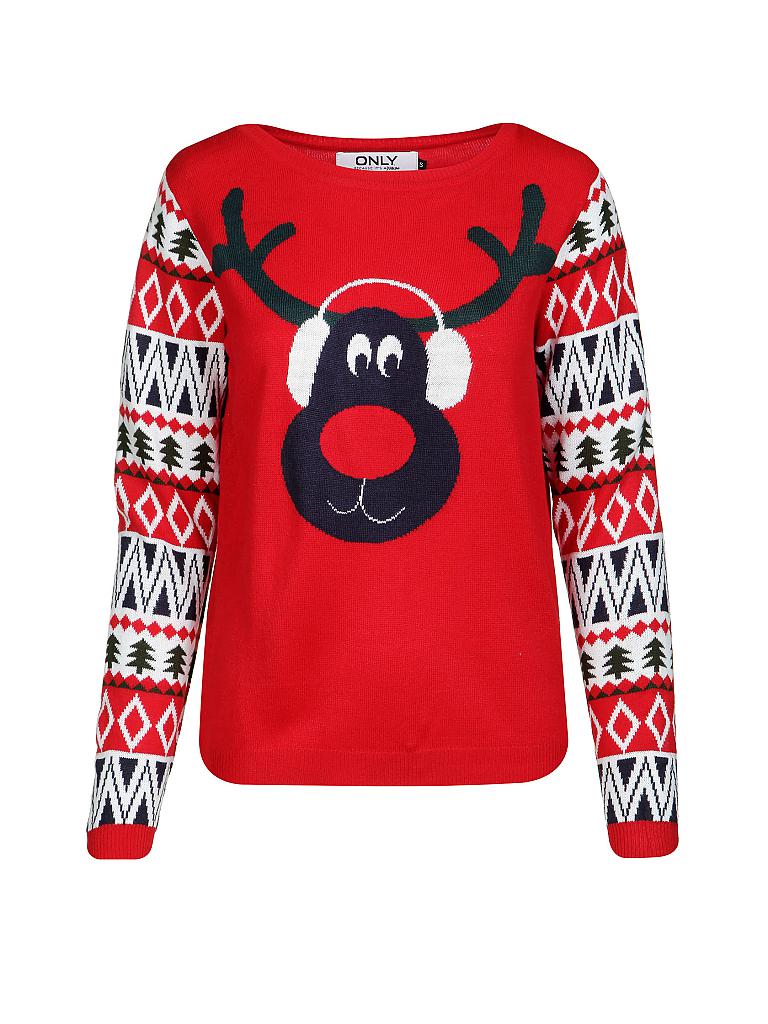 ONLY | Pullover "Xmas" | rot