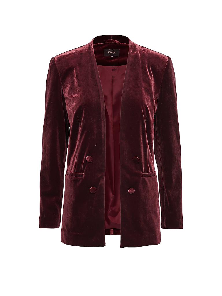 ONLY | Samt-Blazer "Luxe Velvet" | rot