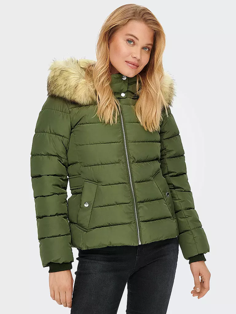 ONLY | Steppjacke ONLCAMILLA | dunkelgrün