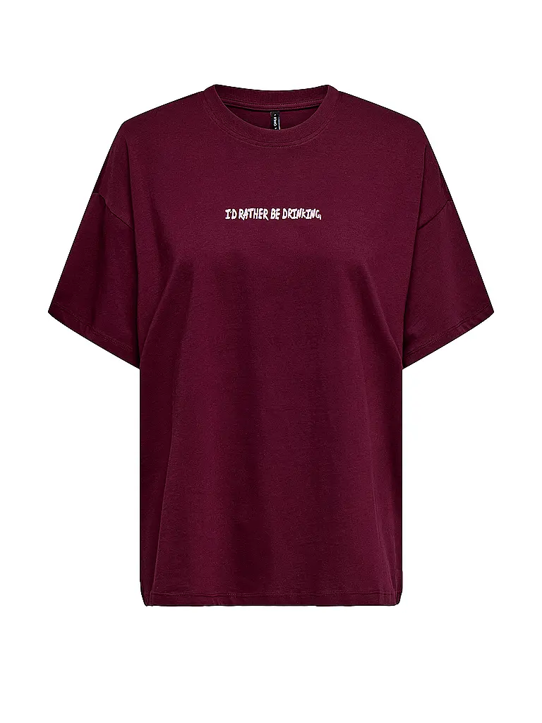 ONLY | T-Shirt ONLVIVVI | dunkelrot