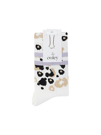 OOLEY | Socken LEO Allover Lilac weiss