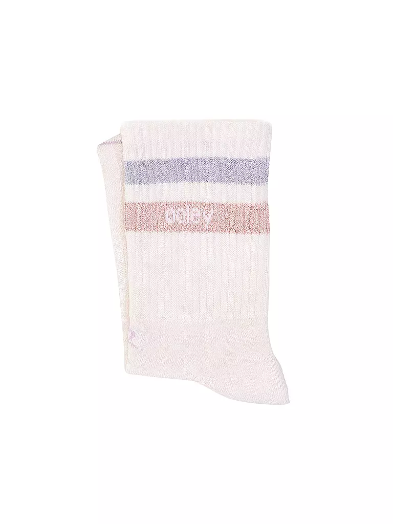 OOLEY | Socken STREETMOOD lilac glitter | weiss