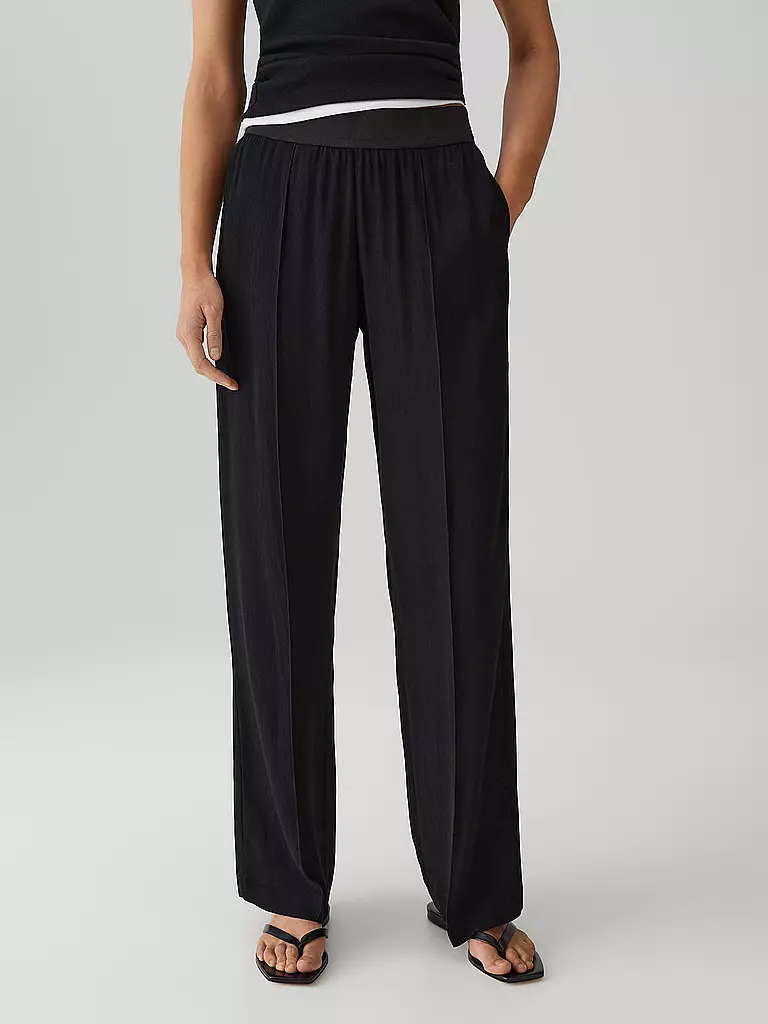 OPUS PANTS | Marlenehose MALOTTA SUMMER | schwarz