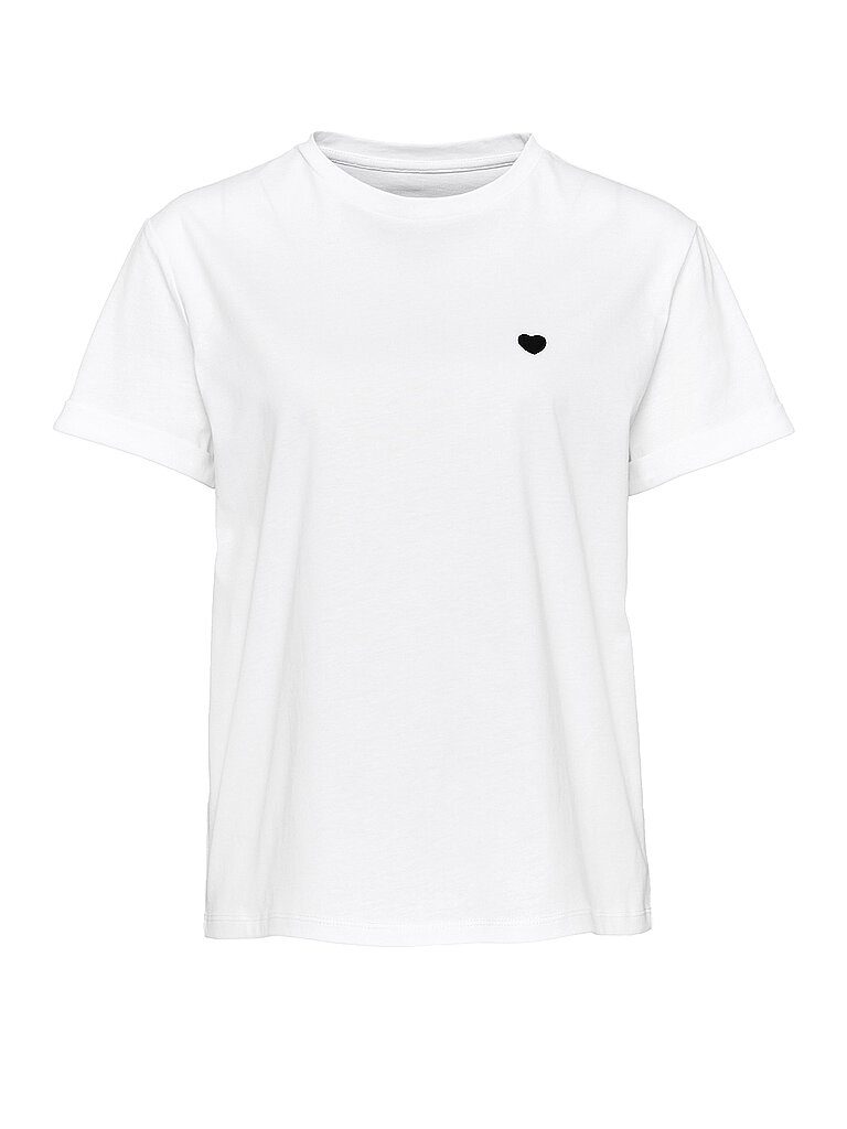 OPUS Damen Kurzarmshirt | T-Shirt SERZ Regular aus Organic Cotton White, 36