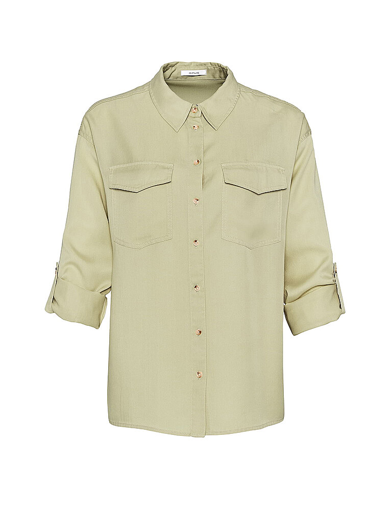 OPUS Bluse - Overshirt Fappel  grün | 36