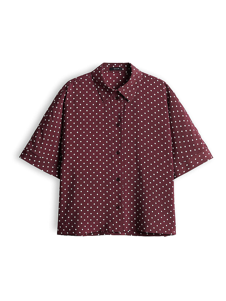 OPUS Hemdbluse FARISE POLKADOT dunkelrot | 40