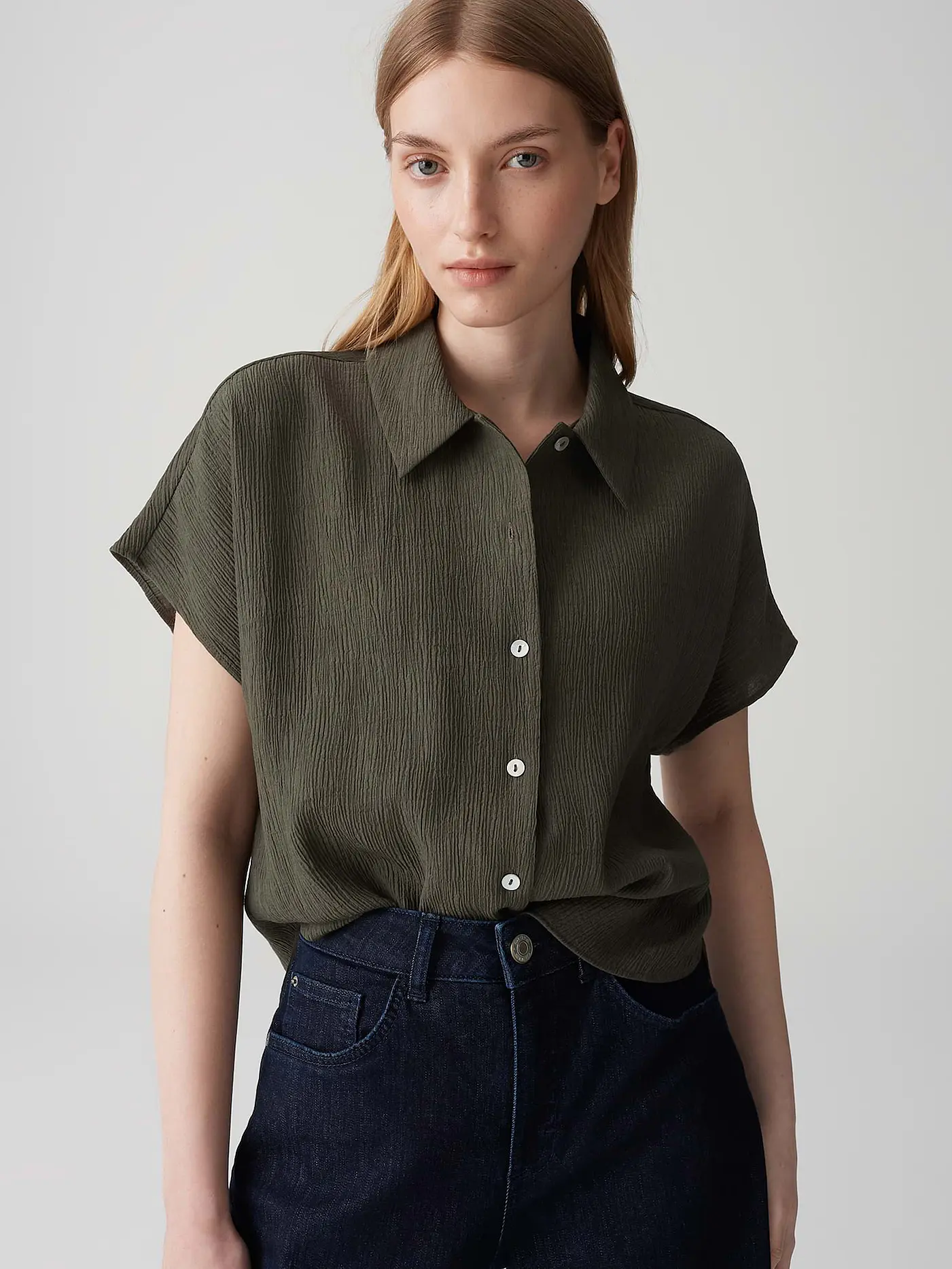 OPUS | Bluse FASINGA | dunkelgrün