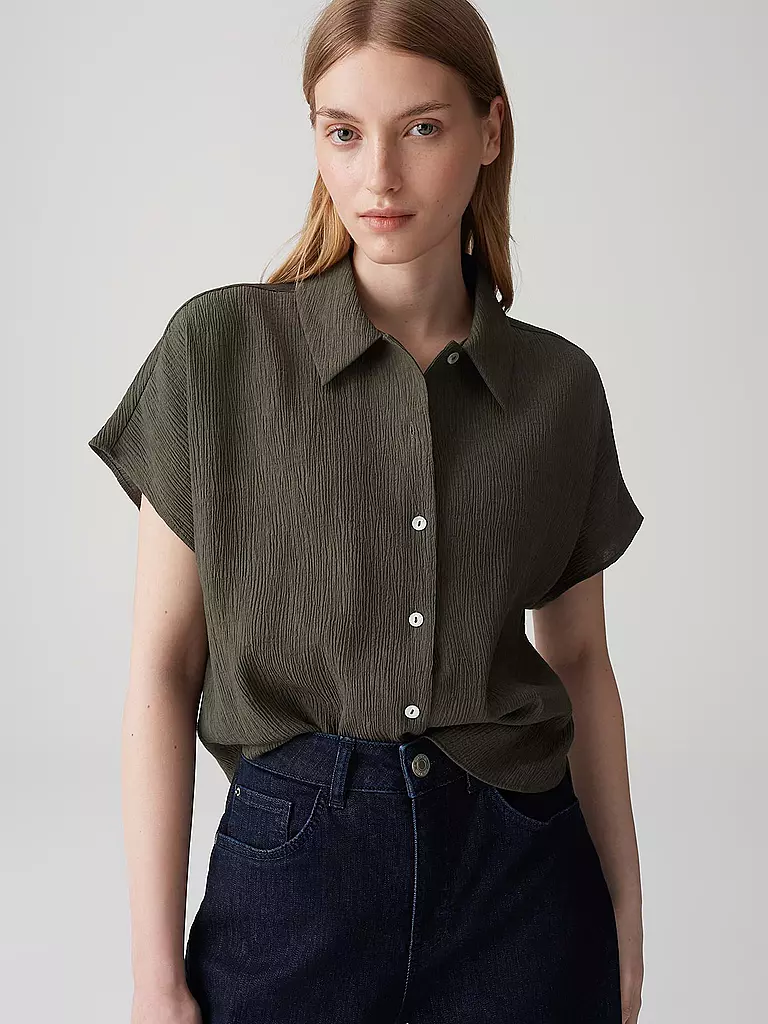 OPUS | Bluse FASINGA | dunkelgrün