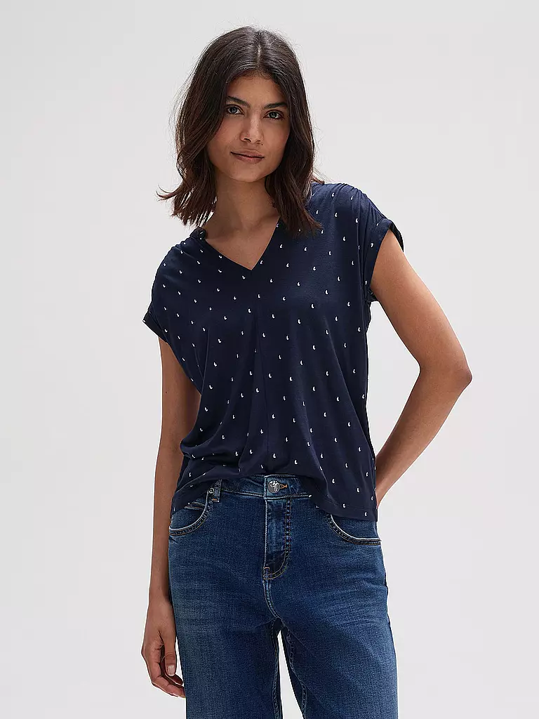 OPUS | Bluse SANDI DOTSY | dunkelblau