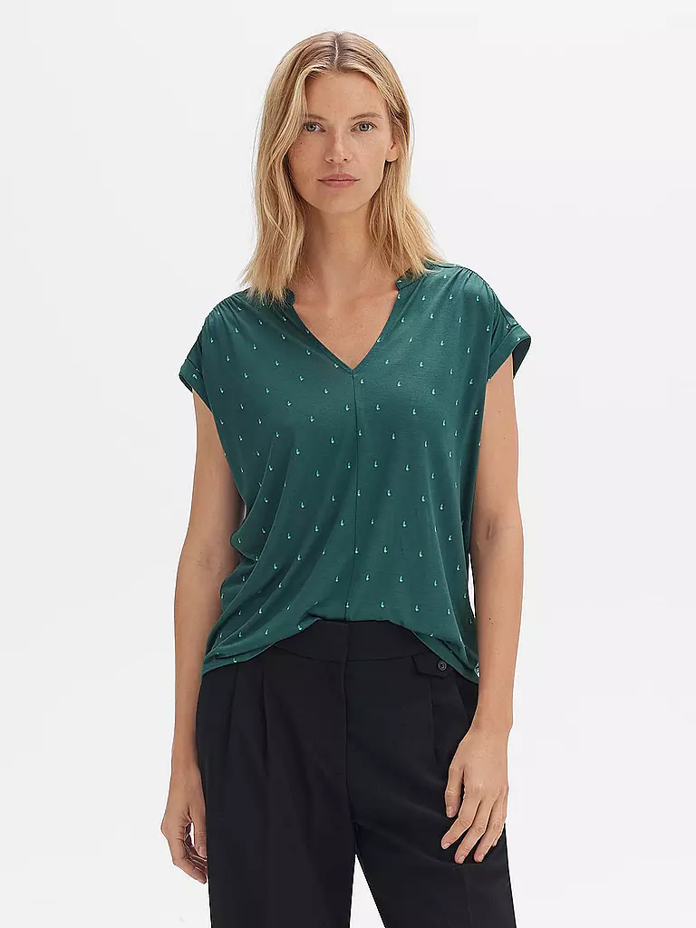 OPUS | Bluse SANDI DOTSY | petrol