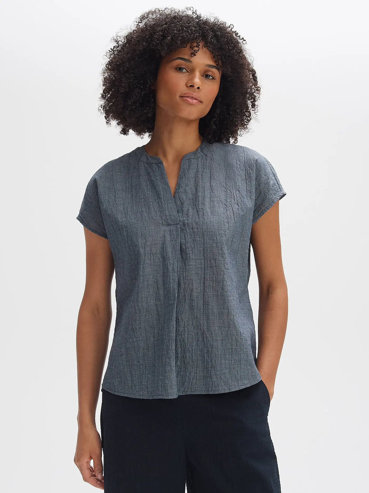 OPUS | Blusenshirt FAMITA | dunkelblau