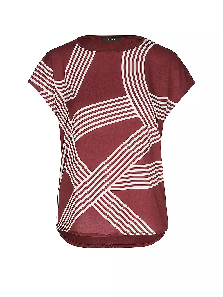 OPUS | Blusenshirt SABETHI PRINT | dunkelrot