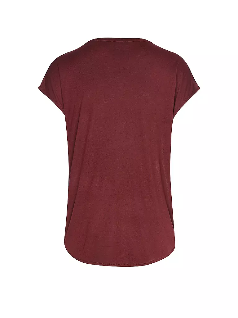 OPUS | Blusenshirt SABETHI PRINT | dunkelrot