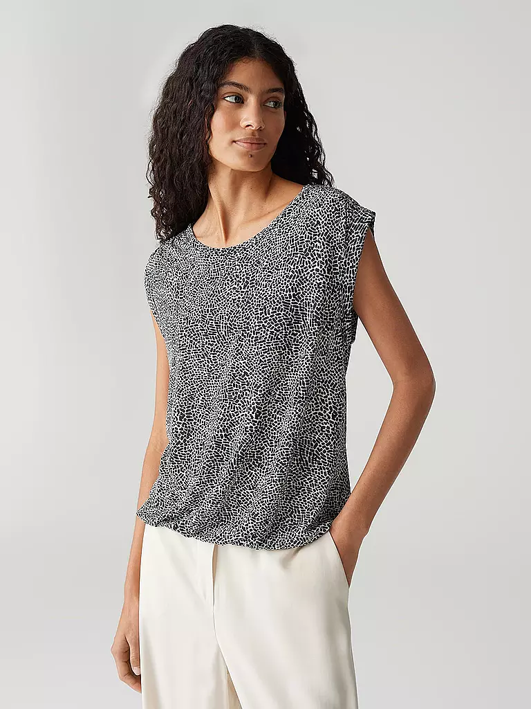 OPUS | Blusenshirt STRUKI MINIMAL | dunkelblau