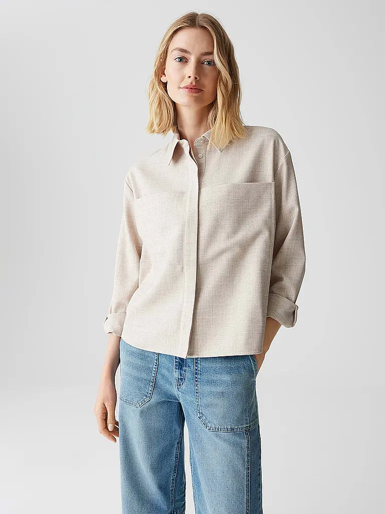 OPUS | Hemdbluse FELANGE | Beige