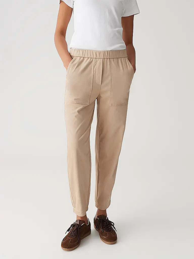OPUS | Hose Jogging Fit MYHA VELOUR | beige