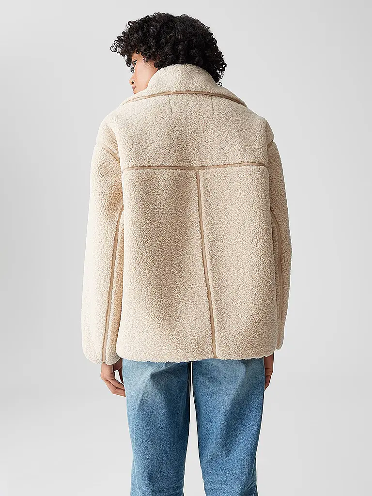 OPUS | Jacke in Felloptik HAFINE | beige