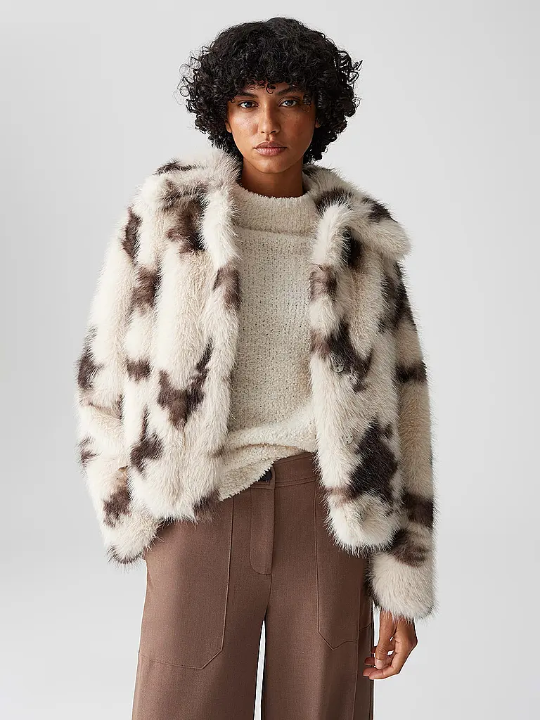 OPUS | Jacke in Felloptik HAJORA | beige