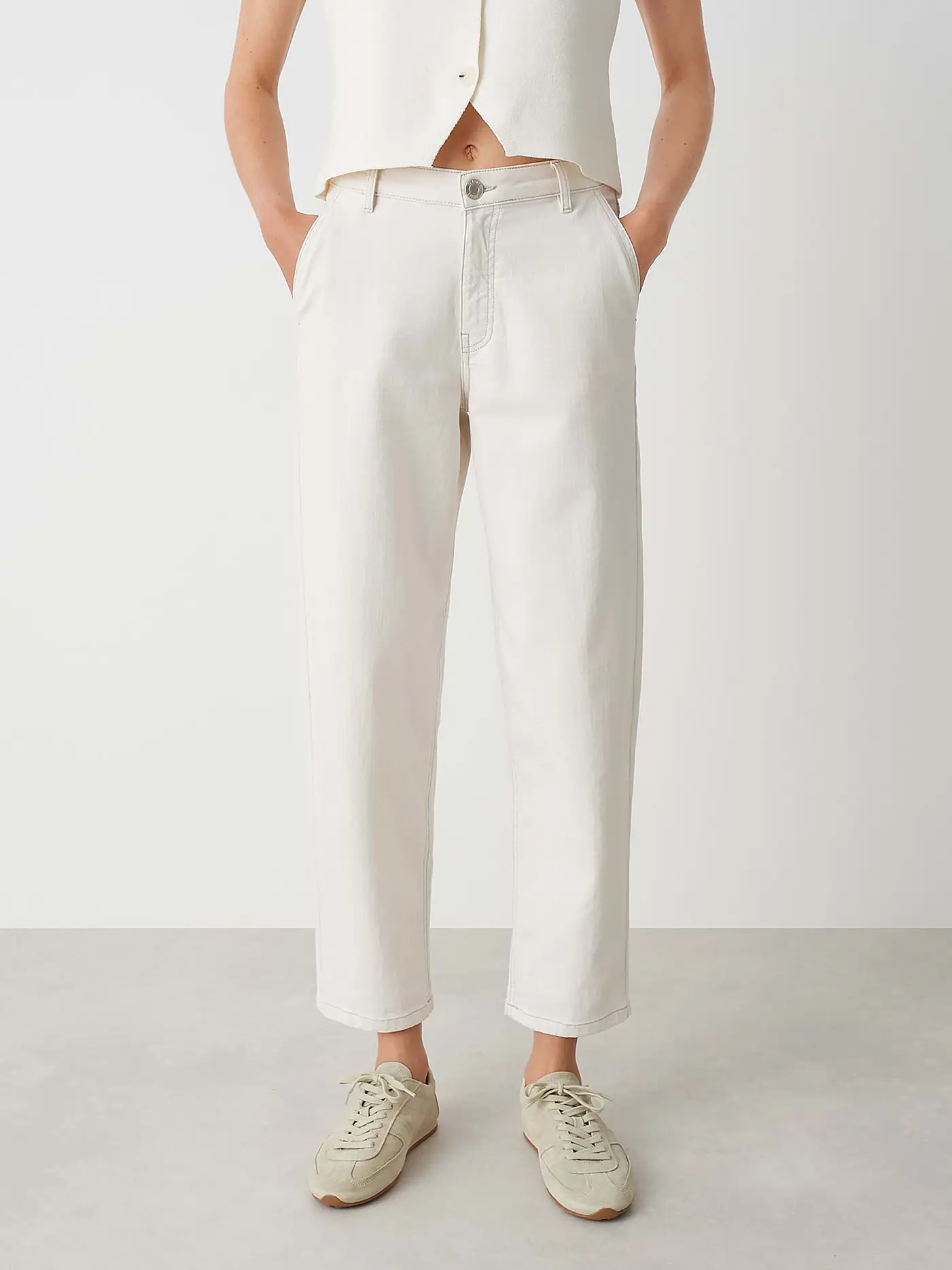 OPUS | Jeans Barrel Fit LOLAH | creme