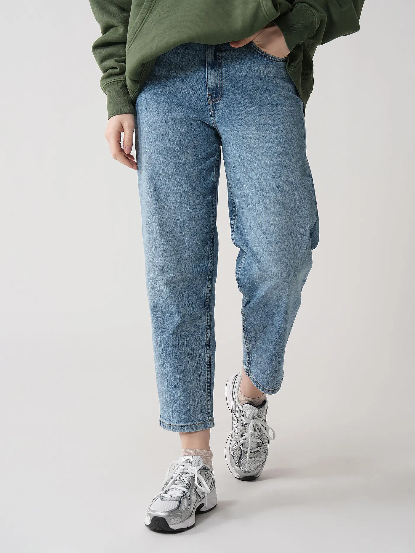 OPUS | Jeans Straight Fit 7/8 LOLAH | blau