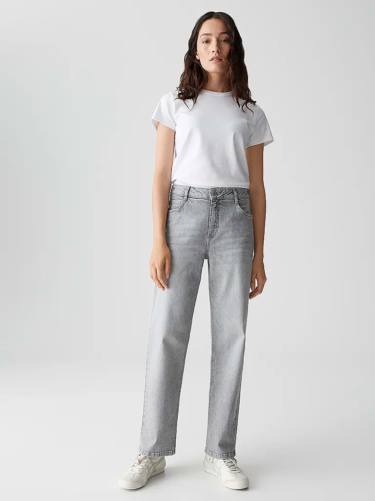 OPUS | Jeans Straight Fit MIVA ALIGN | grau